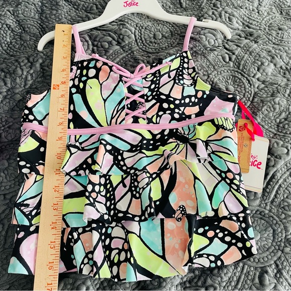 Justice Girl’s 2pc Swimsuit size 12/14 - Picture 9 of 10